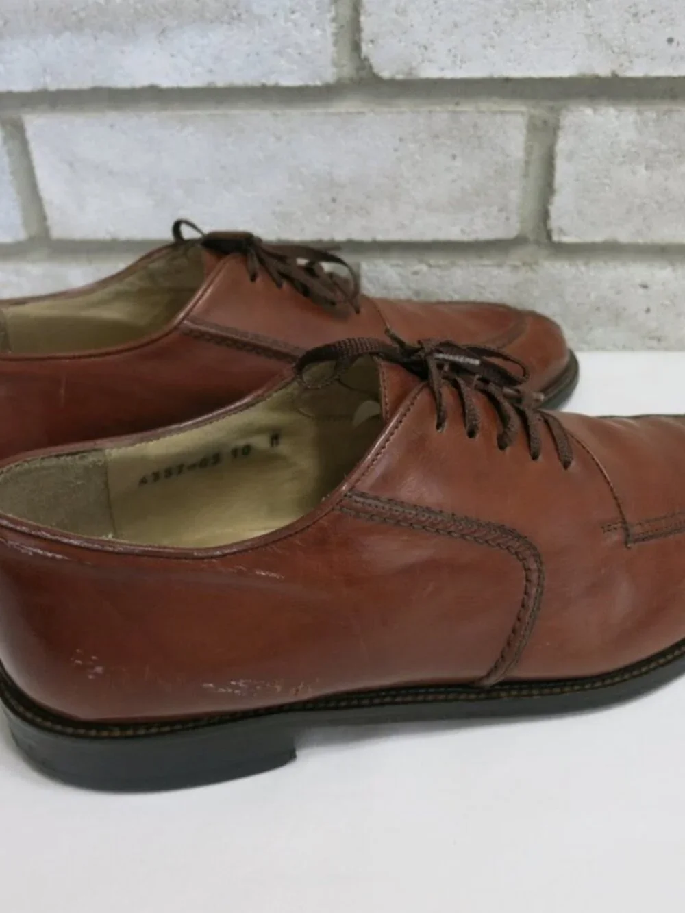 Vito Rufolo Split Toe Oil Tanned Leather Dress Oxfords Men's Footwear Shoes 10 M